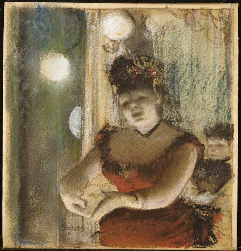 Chanteuse im Café from Edgar Degas