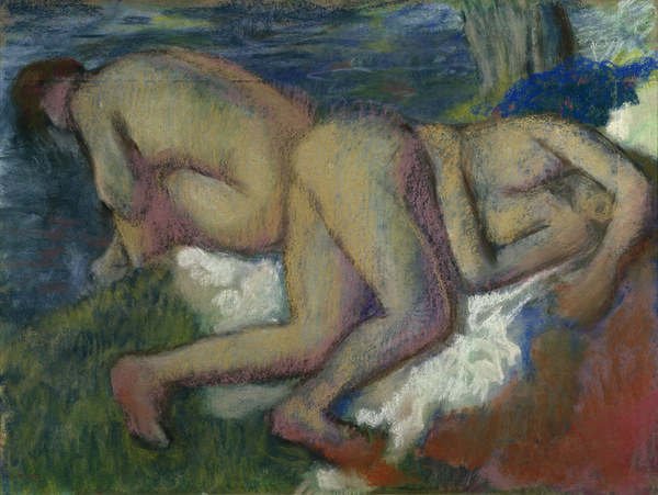 Zwei Frauen beim Bade from Edgar Degas