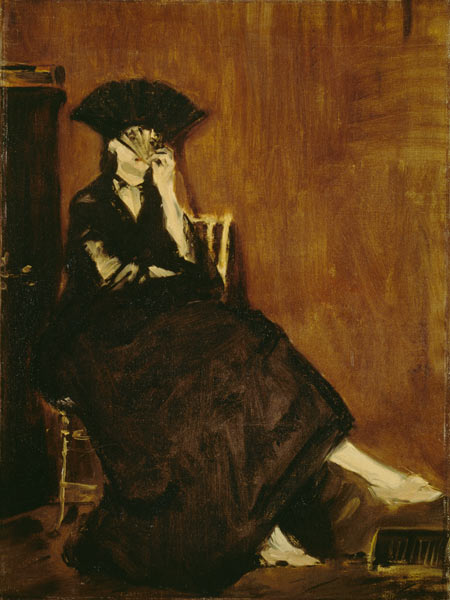 Berthe Morisot (1841-95) with a Fan from Edouard Manet
