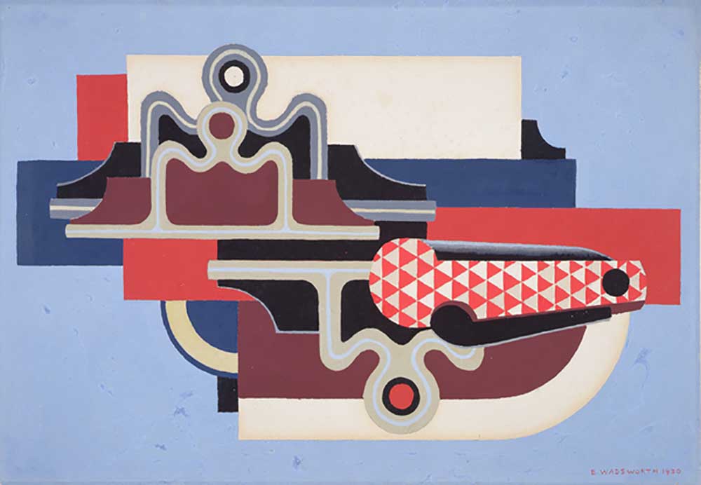 Abstraktes Design mit einem Klappmesser, 1930 from Edward Alexander Wadsworth