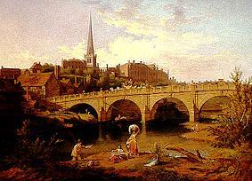 Blick auf Shrewsbury mit dem Fluß Severn from Edward Dayes