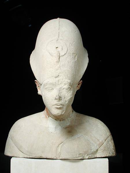 Bust of King Amenophis IV (Akhenaten) from Tell el-Amarna, New Kingdom from Egyptian