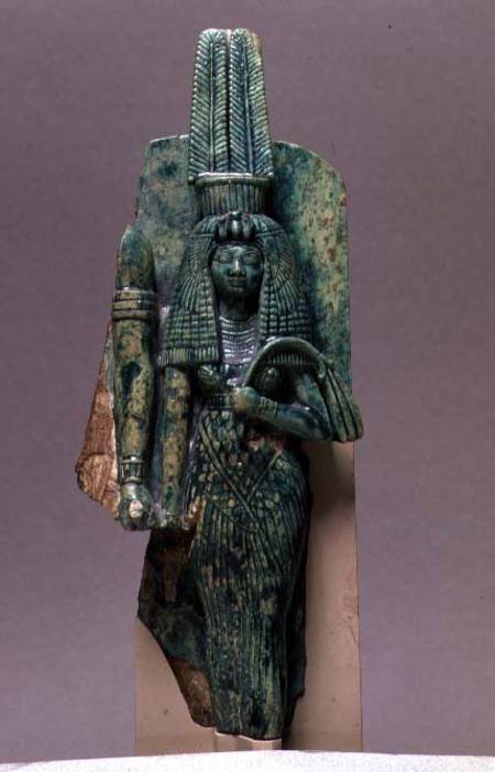 Statuette of Queen Tiy, wife of Amenophis III, New Kingdom from Egyptian