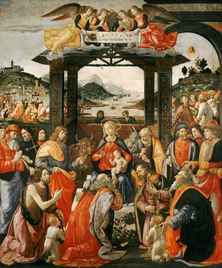 The Adoration of the Kings from  (eigentl. Domenico Tommaso Bigordi) Ghirlandaio Domenico