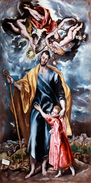 St. Joseph and the Christ Child from (eigentl. Dominikos Theotokopulos) Greco, El