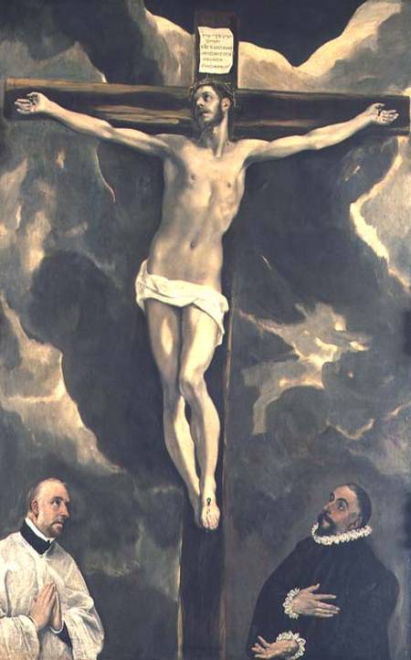 The Crucifixion with Two Donors from (eigentl. Dominikos Theotokopulos) Greco, El