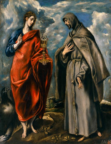 St. John the Evangelist and St. Francis from (eigentl. Dominikos Theotokopulos) Greco, El