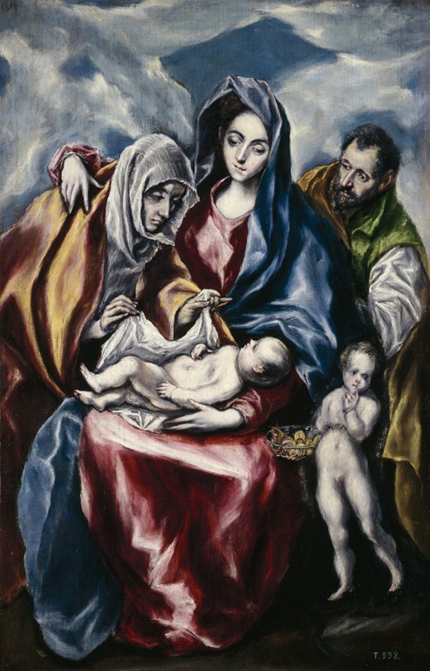 The Holy Family with Saint Anne and John the Baptist as Child from (eigentl. Dominikos Theotokopulos) Greco, El