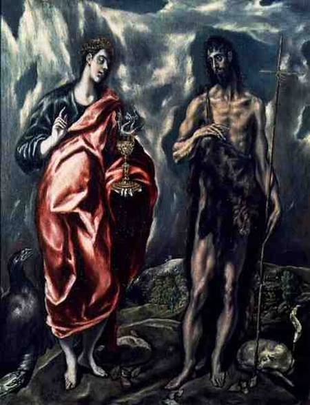 St. John the Evangelist and St. John the Baptist from (eigentl. Dominikos Theotokopulos) Greco, El