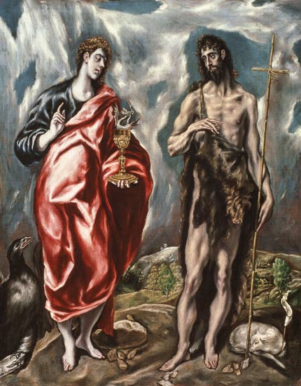 St John the Evangelist and St. John the Baptist from (eigentl. Dominikos Theotokopulos) Greco, El