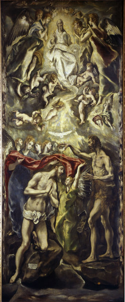 Baptism of Christ from (eigentl. Dominikos Theotokopulos) Greco, El