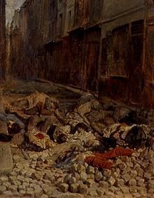 Nach der Strassenschlacht (Die Barrikade in der Rue de la Mortellerie) from Ernest Meissonier