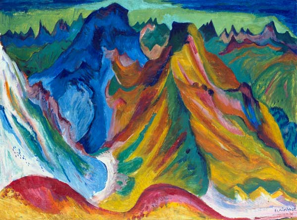 Der Berg Weissfluh und Schafgrind. from Ernst Ludwig Kirchner