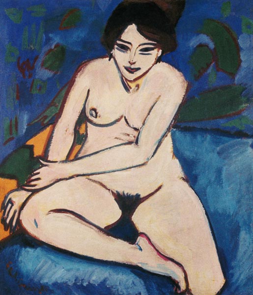 Akt auf blauem Grund. from Ernst Ludwig Kirchner