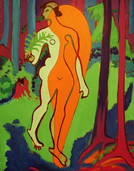 Akt in Orange und Gelb from Ernst Ludwig Kirchner