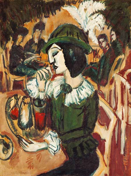 Grüne Dame im Gartencafé from Ernst Ludwig Kirchner
