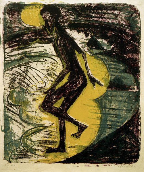 Ins Meer steigender Mann from Ernst Ludwig Kirchner