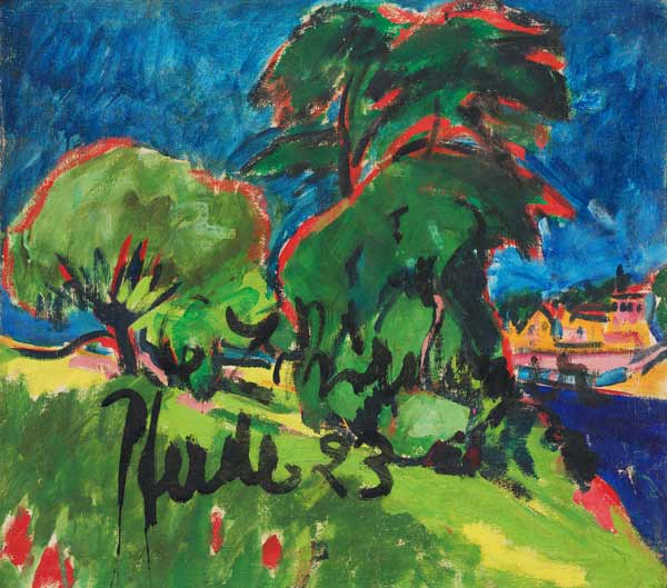 Landschaft (Rückseite von 'Drei Pferde') from Ernst Ludwig Kirchner
