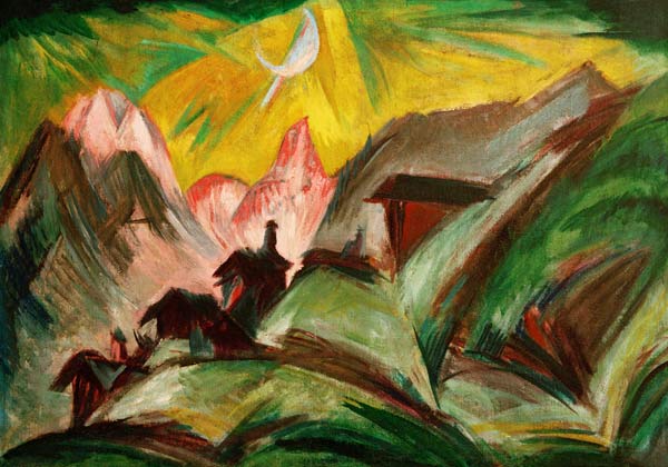 Stafelalp bei Mondschein from Ernst Ludwig Kirchner