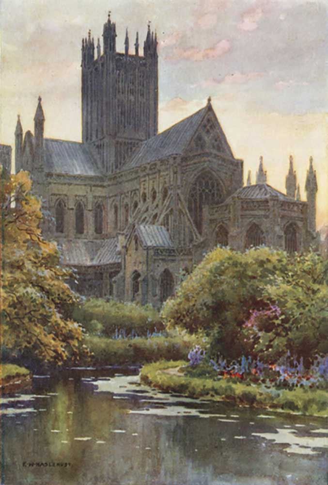 Wells Cathedral aus den Quellen from E.W. Haslehust