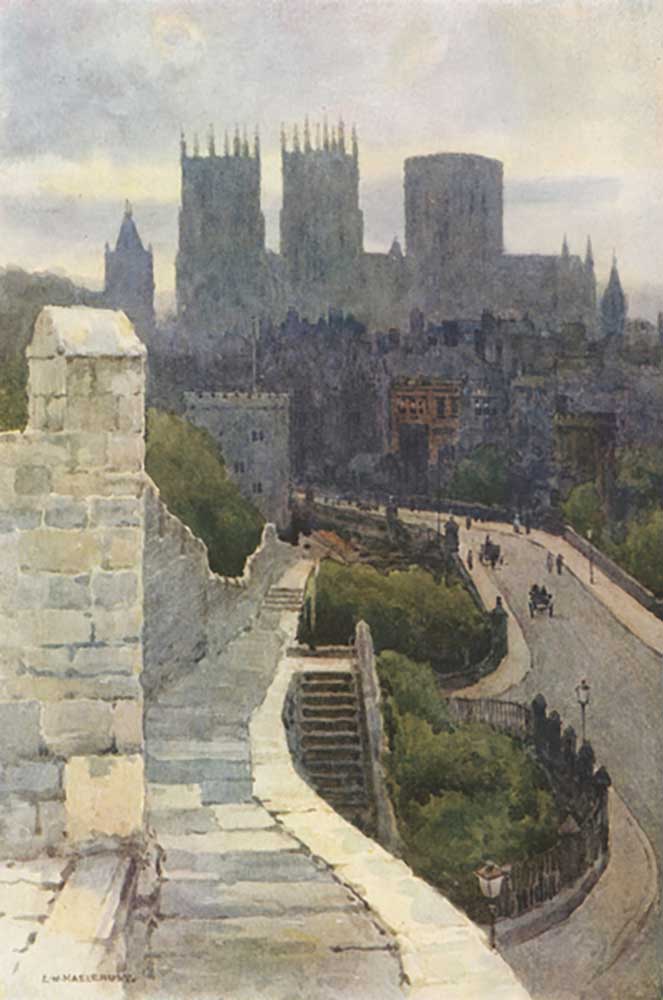 York von der Stadtmauer from E.W. Haslehust