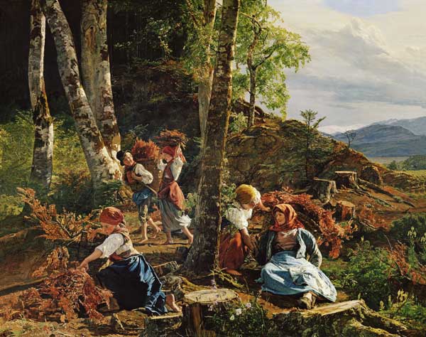 Reisigsammler im Wiener Wald. from Ferdinand Georg Waldmüller