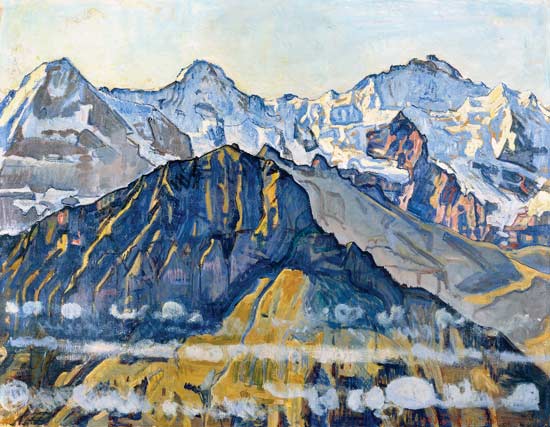 Eiger, Mönch und Jungfrau in der Sonne from Ferdinand Hodler