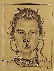 Portrait eines jungen Mädchens. from Ferdinand Hodler