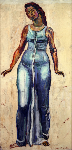 Stehende Frauenfigur in blau from Ferdinand Hodler