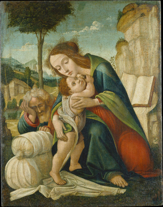 Ruhe auf der Flucht nach Ägypten from Florentiner Meister um 1500