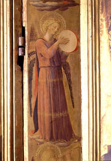 Angel Playing a Tambourine, detail from the Linaiuoli Triptych from Fra Beato Angelico