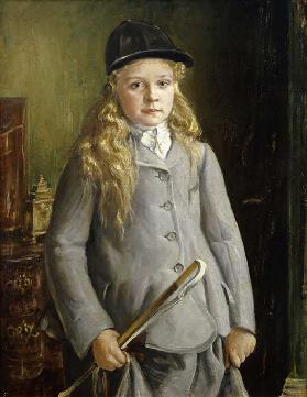 Mädchenbildnis, halblang stehend, im Reitkleid, 1905