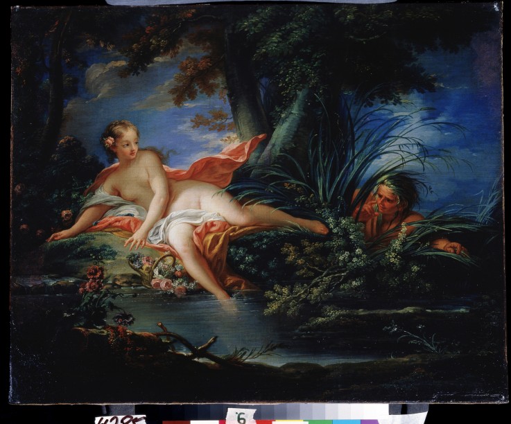 A Frightened Bather from François Boucher