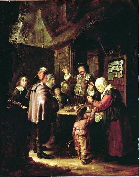 The Charlatan (oil on wood) from Frans van d.Ä Mieris