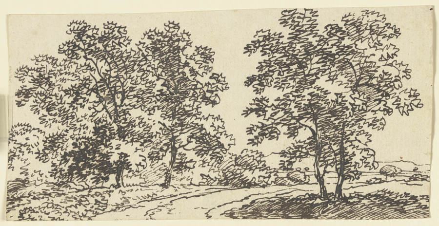 Ein Weg, von zwei Baumpaaren gesäumt from Franz Innocenz Josef Kobell