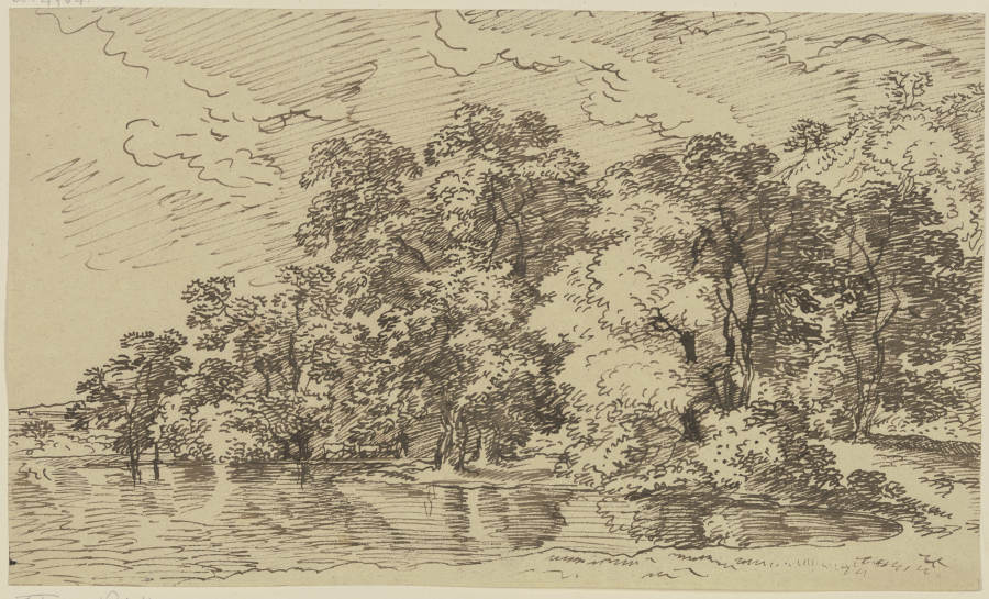 Flußufer mit Bäumen from Franz Innocenz Josef Kobell