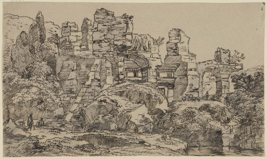Römische Ruinen mit Staffagefiguren from Franz Innocenz Josef Kobell