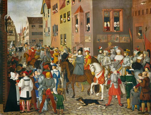 Einzug Kaiser Rudolfs von Habsburg in Basel from Franz Pforr