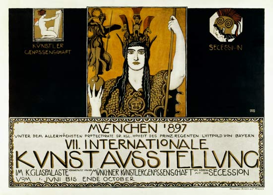 Originalplakat f die VII.Internationale Kunstausstellung from Franz von Stuck