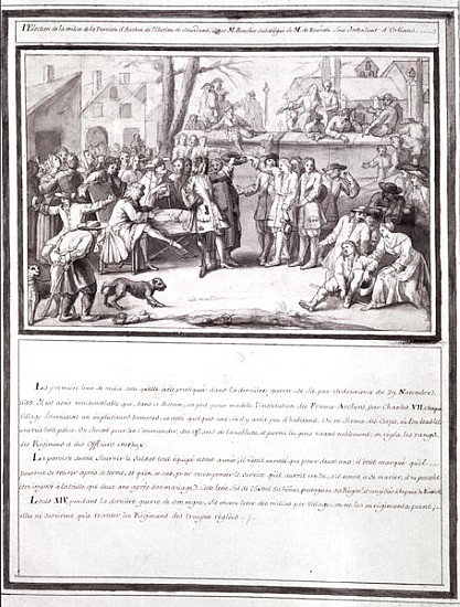 The Election of the Militia at the Parish of Authon, part of the Dourdans Election from French School