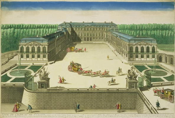 View of the Chateau of St. Cloud, engraved by Antoine Aveline (1691-1743) (engraving) from French School, (18th century)