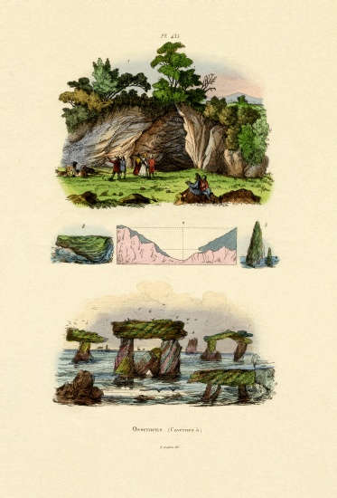 Caves from French School, (19th century)