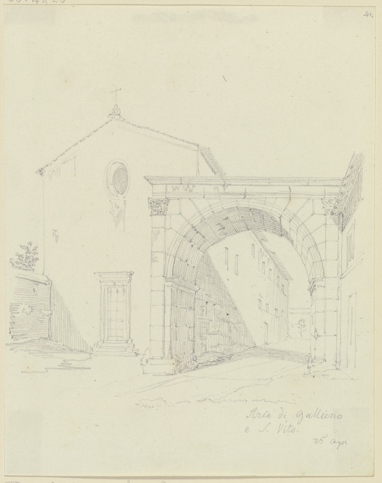 Die Porta Esquilina und Santi Vito, Modesto e Crescenzia in Rom from Friedrich Maximilian Hessemer