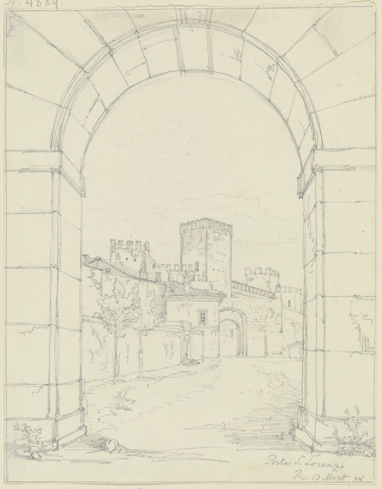 Die Porta San Lorenzo in Rom from Friedrich Maximilian Hessemer