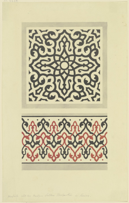 Mosaik aus einer Moschee in Kairo from Friedrich Maximilian Hessemer