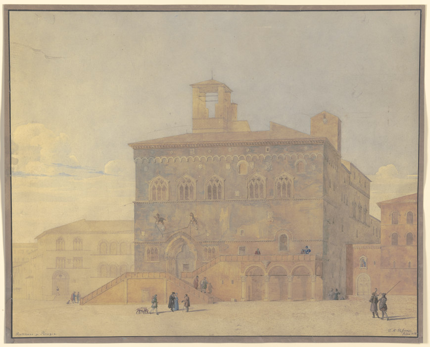 Rathaus zu Perugia from Friedrich Maximilian Hessemer