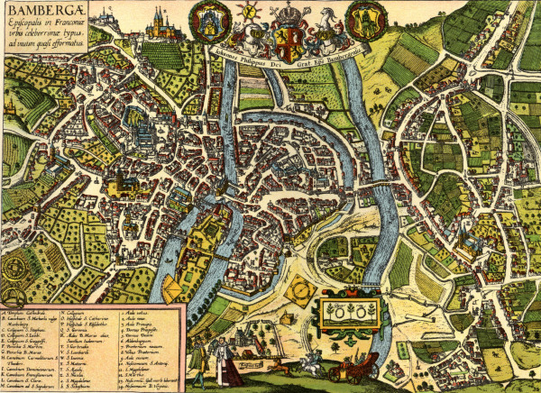 Bamberg, Vogelschauplan from Georg Braun