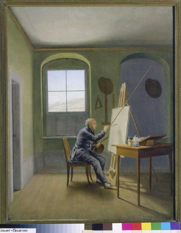 Caspar David Friedrich im Atelier from Georg Friedrich Kersting