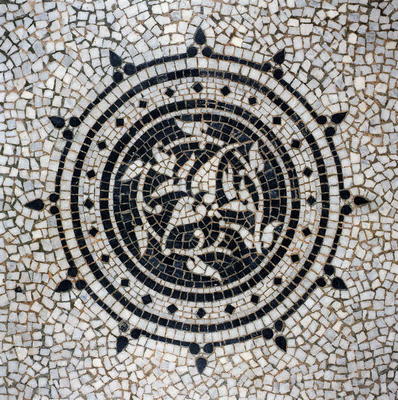 Detail of a geometric floor pattern, c.1880 (mosaic) from George II Aitchison