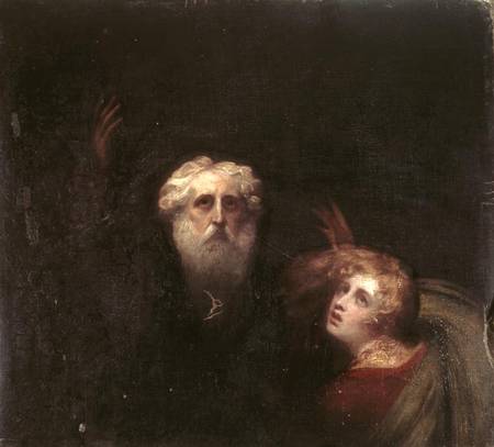 Prospero and Miranda, fragment from 'The Tempest' from George Romney